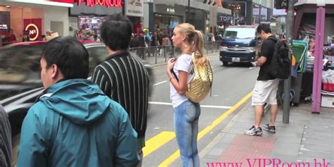 Beautiful woman naked on the street. . Public naked